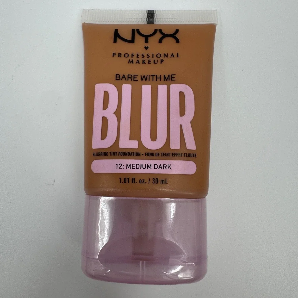 NYX Bare With Me Blur Blurring Tint Foundation 12 Medium Dark BWMBT12 1.01oz NEW